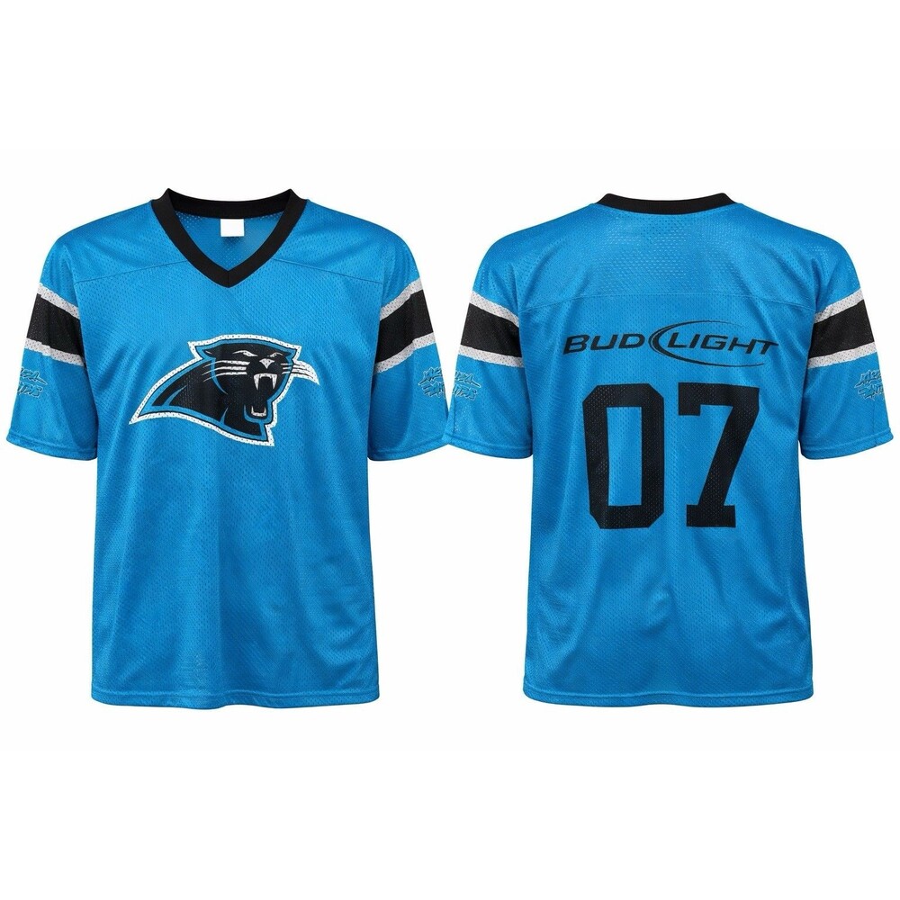 Carolina Panthers Jersey Bud Light #07 Mesh Football XL Blue NFL Vintage Style